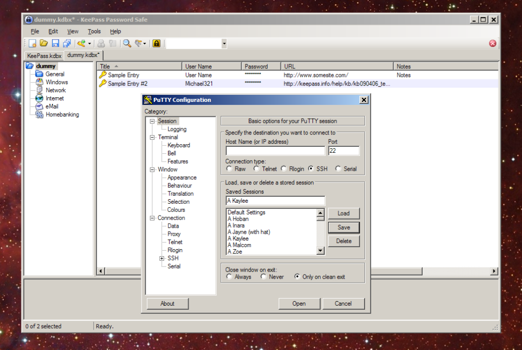 KeePass and Putty